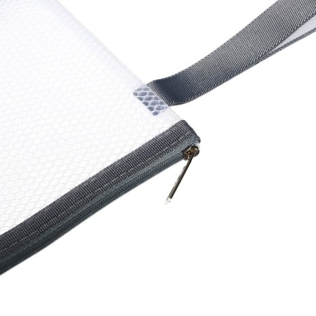 Lightning folder on the zipper format A5, with a pen, water-repellent, 350 md, gray-2