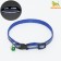 Collar "sport" with a reflective strip, 31 x 1 cm, blue