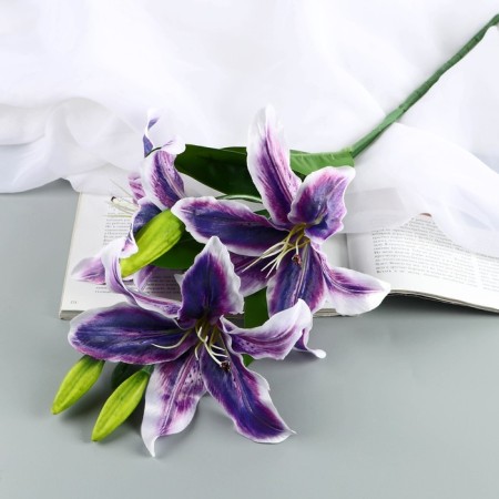 Artificial flowers "Lilia Galant" d-13 cm 66 cm, purple