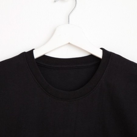 T -shirt male plain, black color, size 48-5