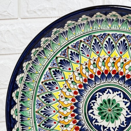 Largan Rishtan ceramics "Patterns", 37 cm, blue, mix-3