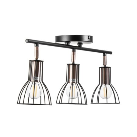 Lamp "Boston" 3x60W E14 black/copper-4