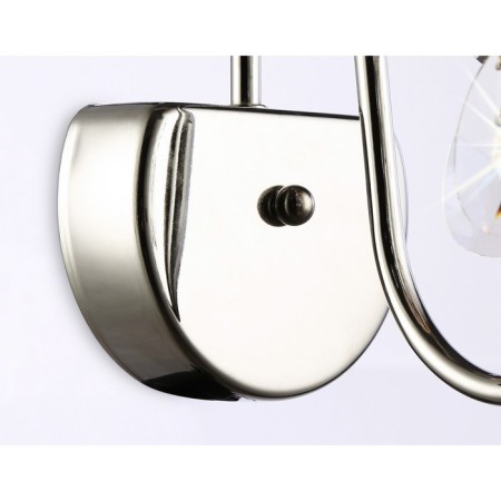 Wall lamp with lampshade and crystal Ambrella Light, Traditional, TR4595, 1HE14, color chromium-3