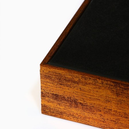 Plastic rectangular tray with a mirror "Strokes", 34 x 34 x 4.5 cm Soldier-13