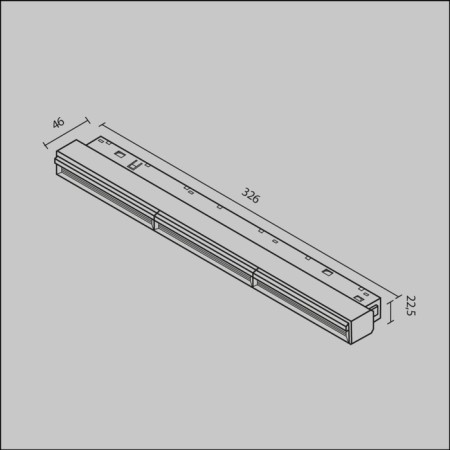 Technical TR106-4-18W-DS-B, LED, 18 W, 326x22x46 mm, 374 lm, 3030, black, black-7