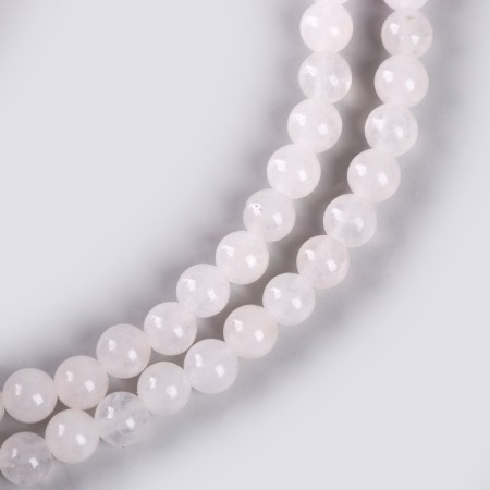 Beads made of natural stone "White quartz" set 90 pcs., Size 1 pc. - 4 mm