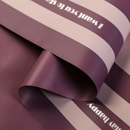 Matte film for flowers "Boston", burgundy, 57 cm x 5 m