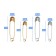 A set of English pins, 32 /45 mm, 60 pcs, gold / silver color