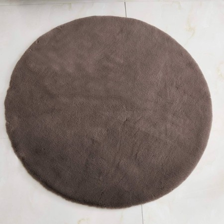 Plush mat Sofi de Marko, size 100x100 cm, chocolate color-1