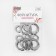 Karabin ring, 37 mm, d = 27/19 mm, thickness - 4 mm, with a mount of 12 × 3 mm, 5 pcs, silver color