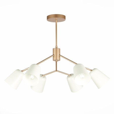 Ceiling EVOLUCE lamp. Sle155902-06. Mario. 6x40 watts, E14, 69x69x52 cm, golden color
