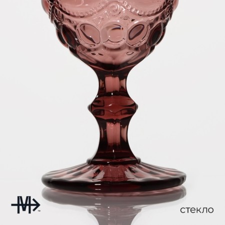 Magistro glass glass "La-Channel", 250 ml, 8 × 15.3 cm, pink color-1