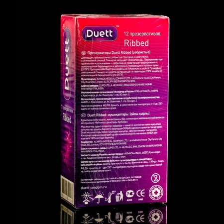 Duett Ribbed Condom 12 pcs.-1