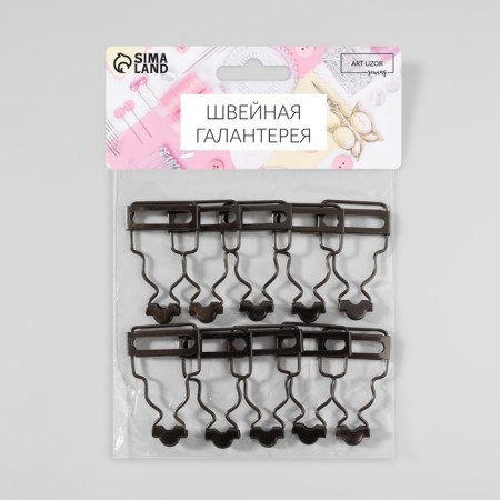 Combineson fastener, 25 mm, 10 pcs, black nickel color-3
