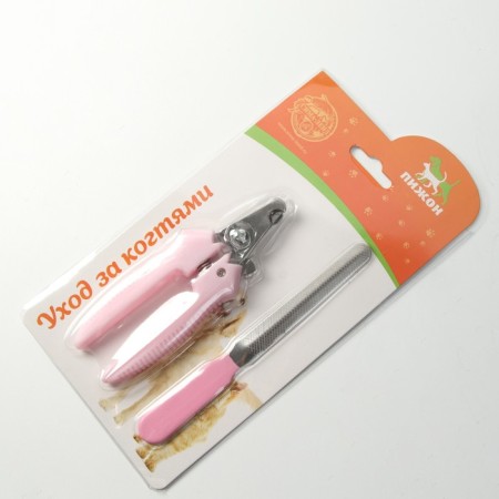 Carrying for claws: Cogerer of the side (hole 8 mm) and a file, pink-4