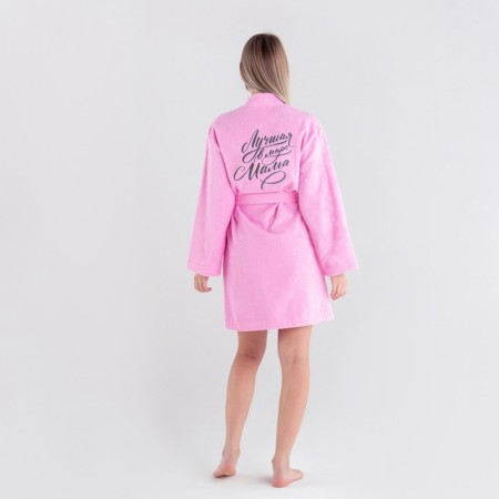 Tainted female robe, "best mom in the world" size 50-52, pink-5