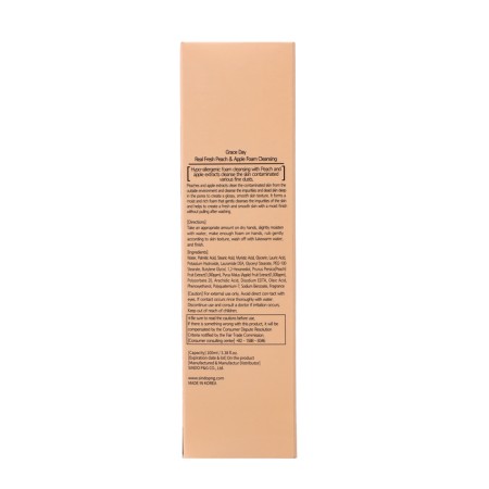 Grace day face foam, refreshing and cleansing, with peach and apple, 100 ml-2