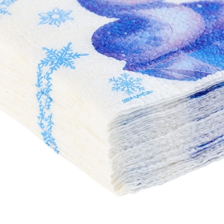 New Year's wipes “Happy New Year: Crystal”, single -layer, 24x24 cm, 20 pcs.-2