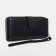 Male purse with lightning, for bills, for cards, for coins, black color