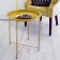 Folding metal table-stalk 2 in 1, 470 × 470 × 505 mm, the color of the gold