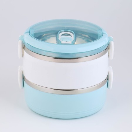 Milavi lunch-bexing, retains heat 2 hours, 1.1 l, 2 levels, blue