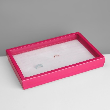 Steam for jewelry "Casket" 100 seats, 29 × 19 × 4 cm, bright pink color-1