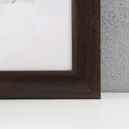 Photo frame Plastic "Mira" 20x30 cm dark nut (plastic screen)-1