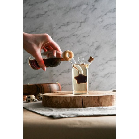 Glass bottle for sauces and oil 2 in 1 "FUG. Star ", 8 × 4.5 × 11 cm-1