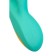 Vibrator with double stimulation Eromantica Vivian, 20 cm, silicone, mint color
