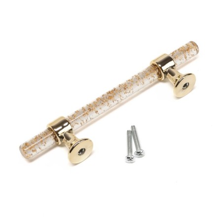 Cappio pk106 bracket handle, m/o 96 mm, d = 12 mm, plastic, color transparent-gold/gold-4