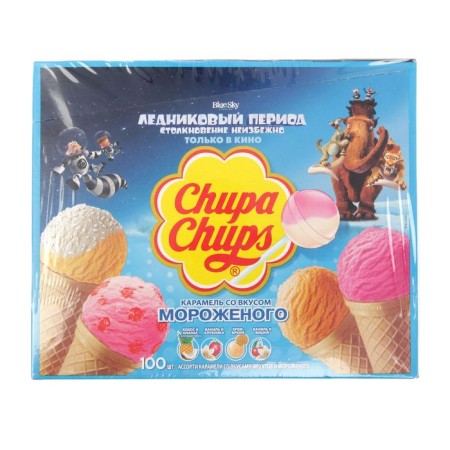 Карамель Сhupa-Сhups со вкусом мороженого, 12 г-2