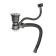 Siphon for washing Fabia Profi 8733, overflow, diverts under the drain hose, garbage collection, black