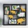 Photo frame plastic in 4 photos 10x15 cm "Four gold elephants" black 39x42 cm