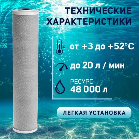 Smooth CTO-20BB, pressed coconut coal, 5 μm-1