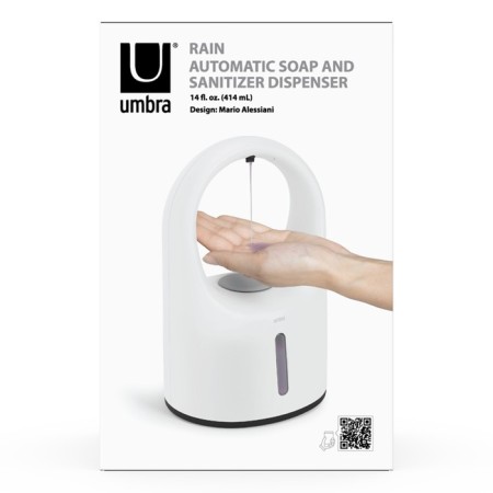 Liquid soap dispenser automatic umbra rain, 414 ml, white color-8