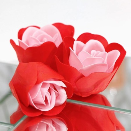 Soap roses, red-pink, set 24 pcs.-3