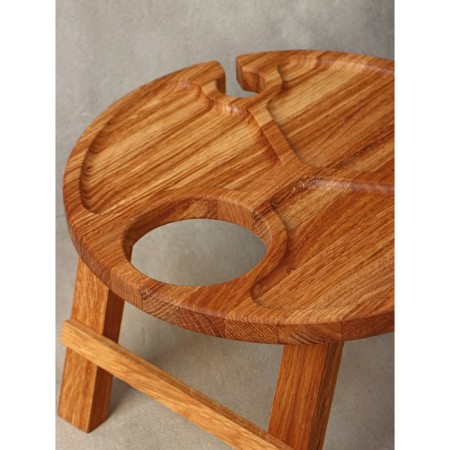 ADELICA guide table, with menage and folding legs, 2 persons, d = 30 cm, oak-4