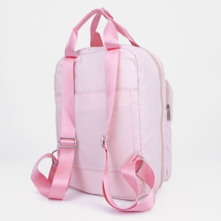 Backpack - bag, textiles, pink color-1