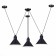 Suspension lamp ST LUCE. SL1804.403.03. Svevo. 3x60 watts, E14, 58x58x17 cm, black color