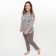 Female set (longshit, trousers), brown color, size 48
