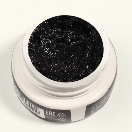 Nail gel, gypsum, textured, 8 ml, LED/UV, black-1