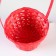 Wicker basket, bamboo, d13xh9.5/28 cm, red
