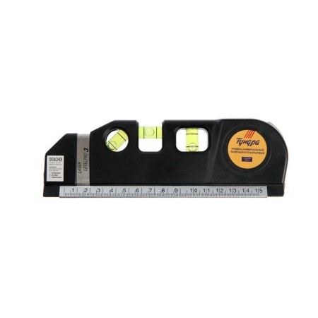Universal level 4 in 1 tundra, laser, bubble, roulette 2.5 m, ruler 150 mm-1