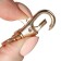 Metal carbine, 38 × 13.6 mm / 9 × 2.2 mm, 5 pcs, gold color
