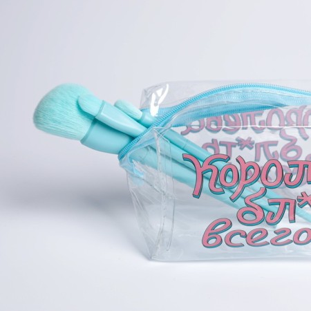Cosmetic bag from the transparent PVC "Queen", 14x8 cm-3