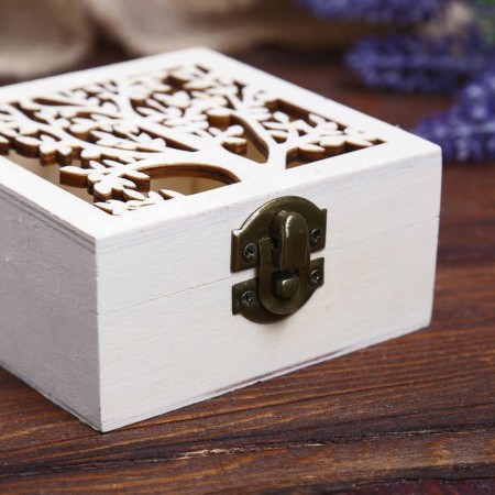 Casket wood for painting "Tree" 4.7x9.8x9.8 cm-2