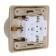 Schetode socket Sche PC16-008K, double, with salary, with protective curtains, cream color