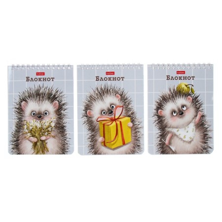 Notepad A6, 40 sheets on the crest "It is good to be a hedgehog", cover shaking cardboard, UV-lak, block 65 g/m², mix-8