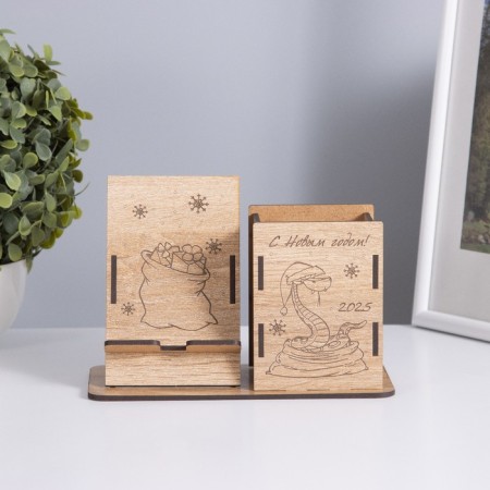 New Year's Office "Snake with a bag" 18x12.5x9 cm (set of 8 parts)-1