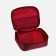 Cosmetic bag with lightning, burgundy color